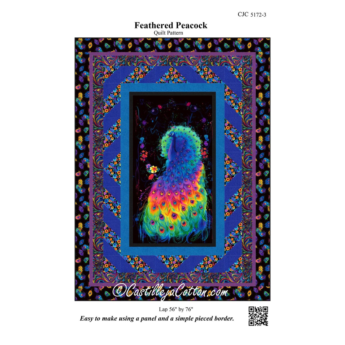 Feathered Peacock Quilt Pattern CJC-51723 - Paper Pattern