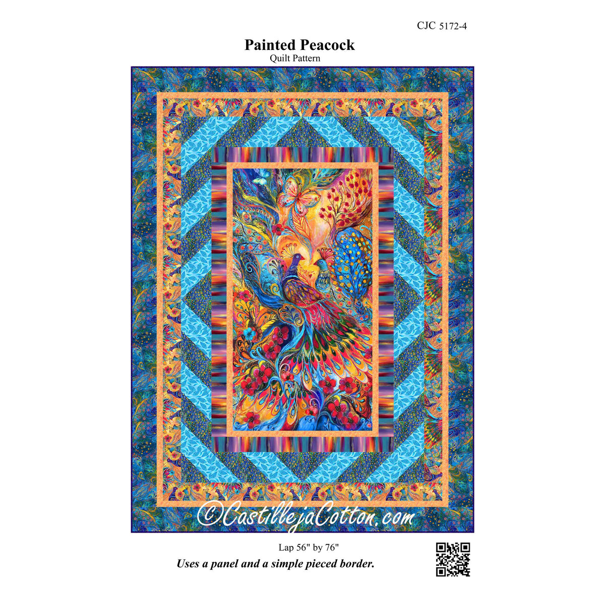 Painted Peacock Quilt Pattern CJC-51724 - Paper Pattern