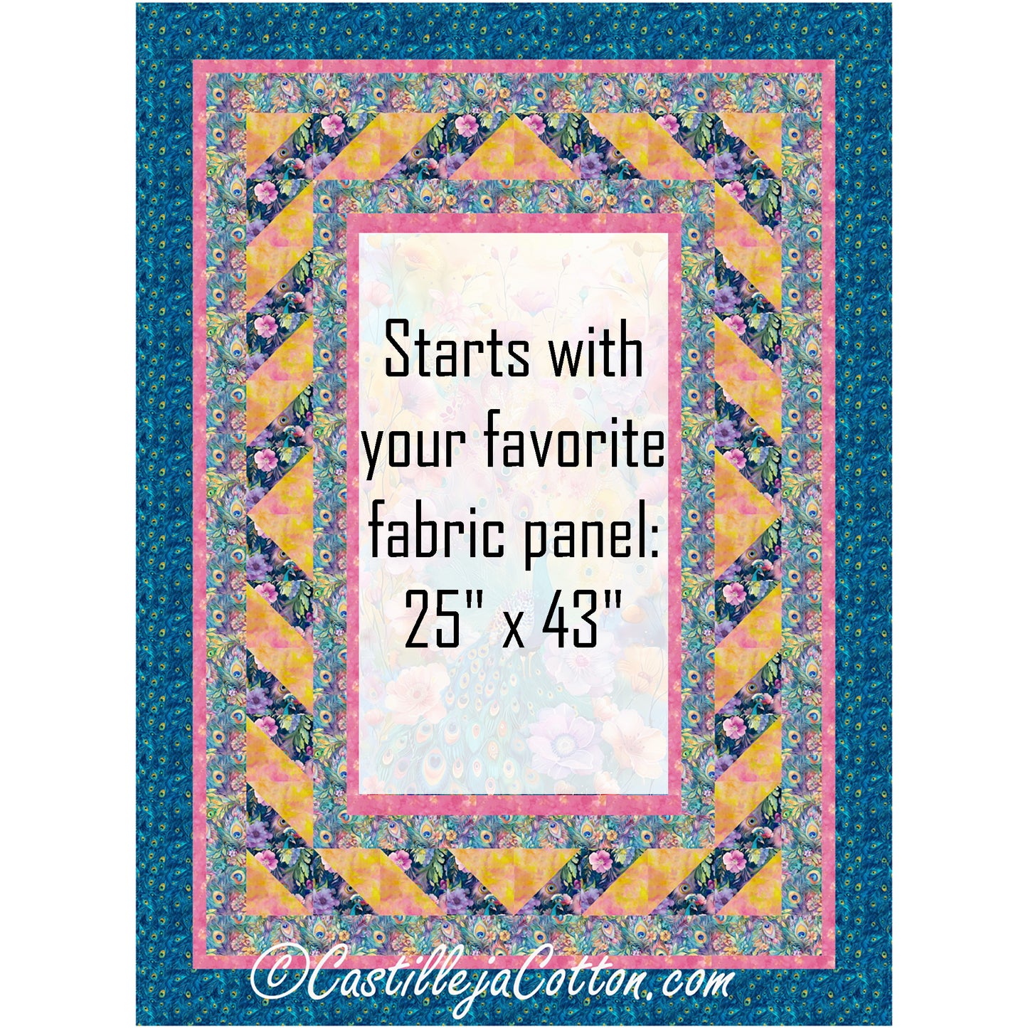 Beauty Peacock Quilt Pattern CJC-51728 - Paper Pattern
