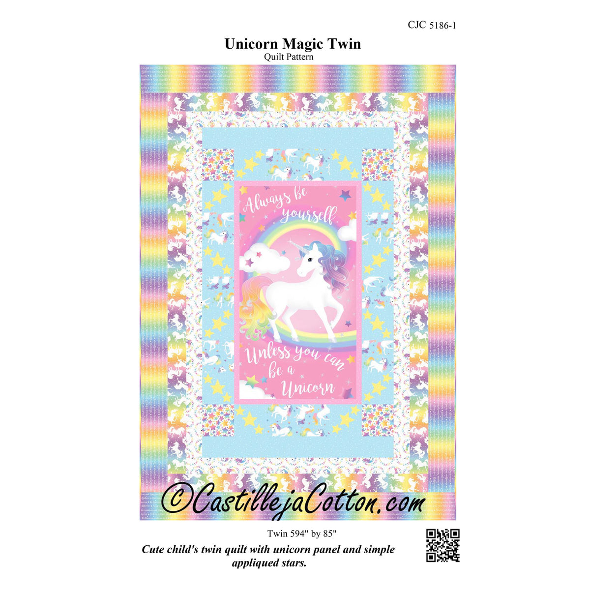 Unicorn Magic Twin Quilt Pattern CJC-51861w - Wholesale Product