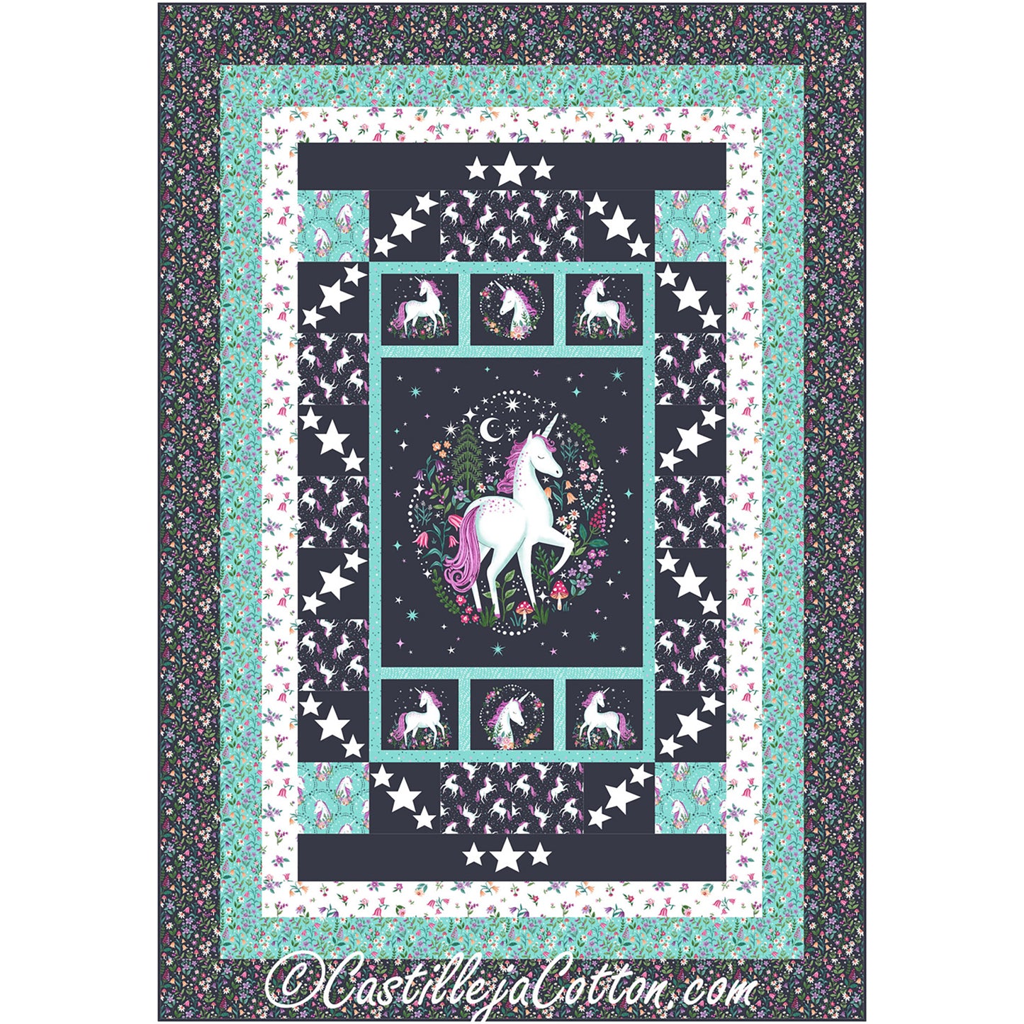 Unicorn Dreams Twin Quilt Pattern CJC-51862 - Paper Pattern