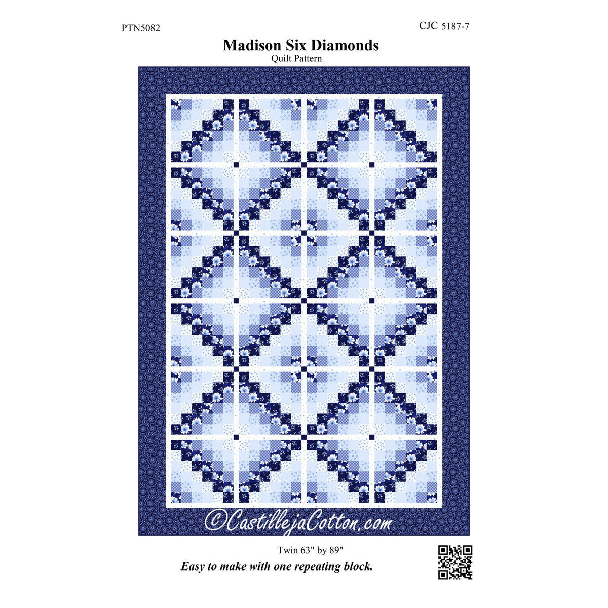 Madison Six Diamonds Quilt CJC-51877e - Download Pattern