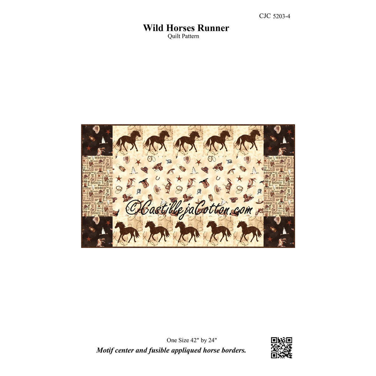 Wild Horses Runner Pattern CJC-52034 - Paper Pattern