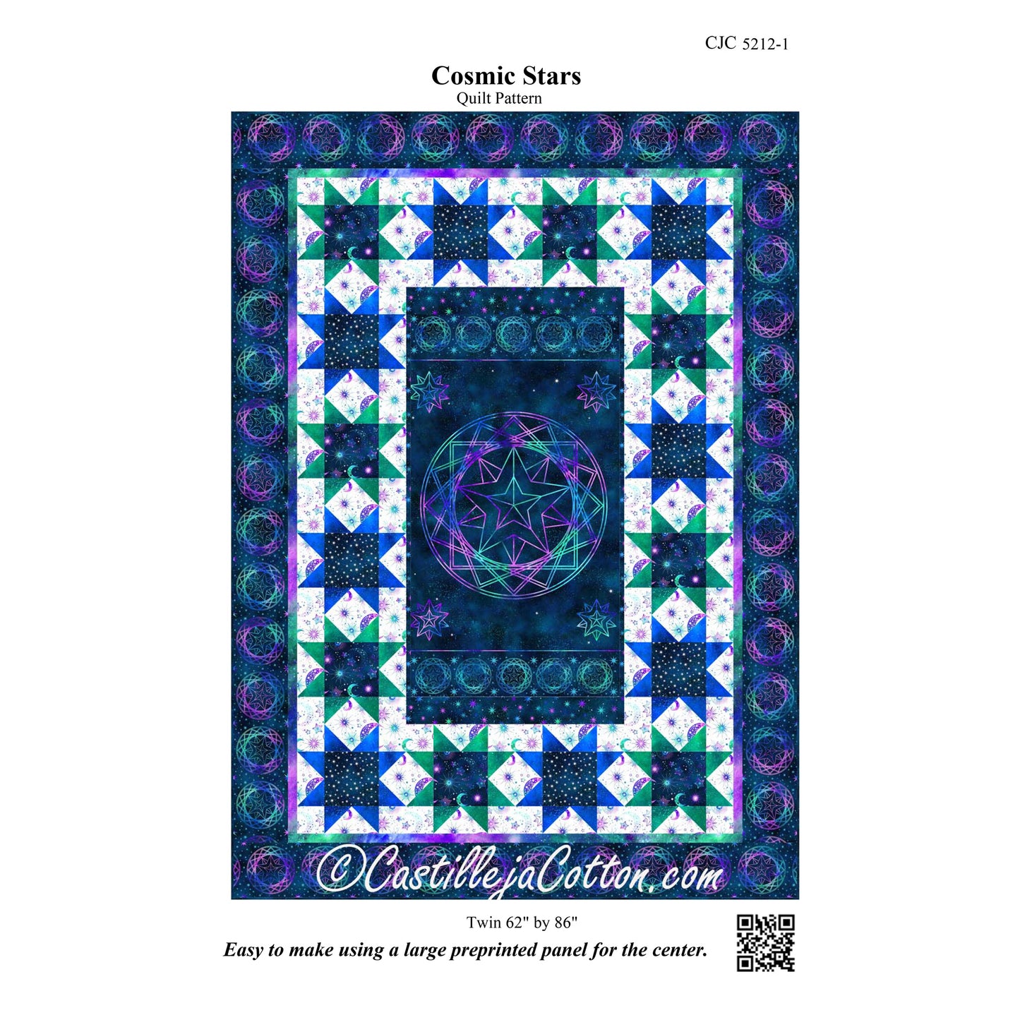 Cosmic Stars Quilt CJC-52121e - Downloadable Pattern