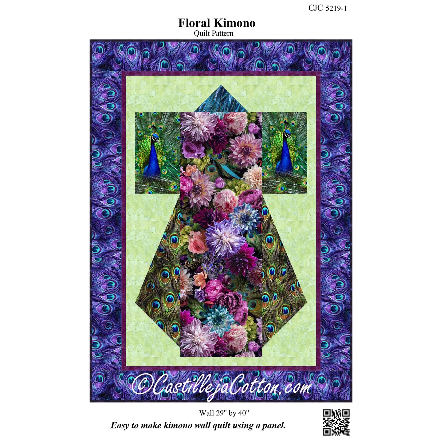 Floral Kimono Quilt Pattern CJC-52191 - Paper Pattern