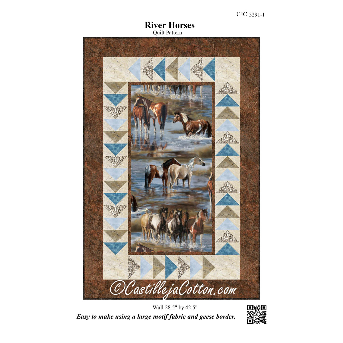 River Horses Quilt CJC-52911e - Downloadable Pattern