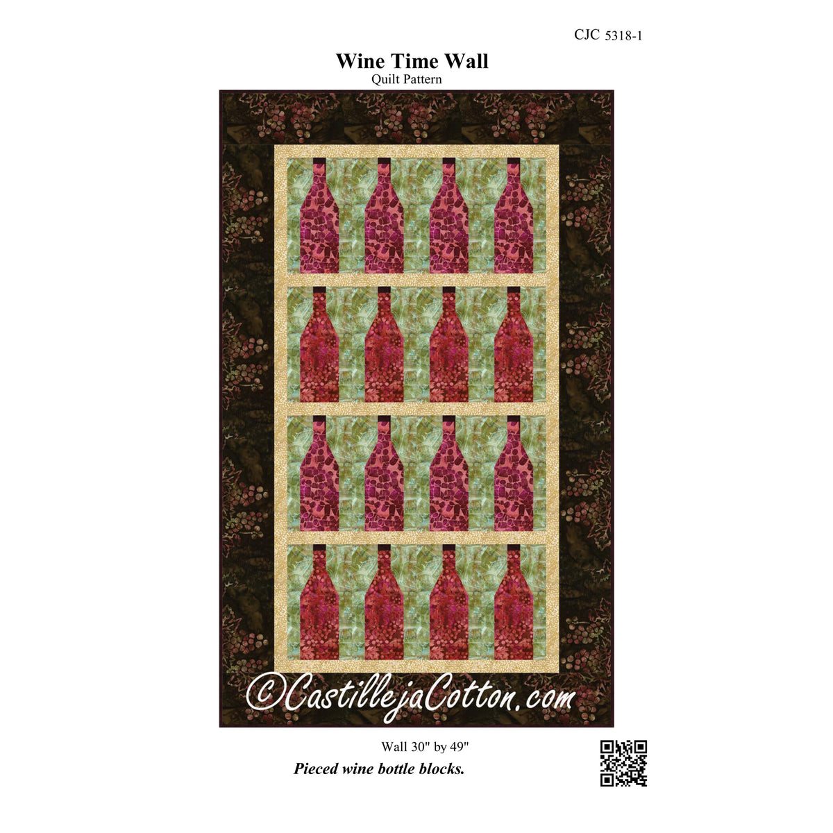 Wine Time Wall Quilt Pattern CJC-53181 - Paper Pattern