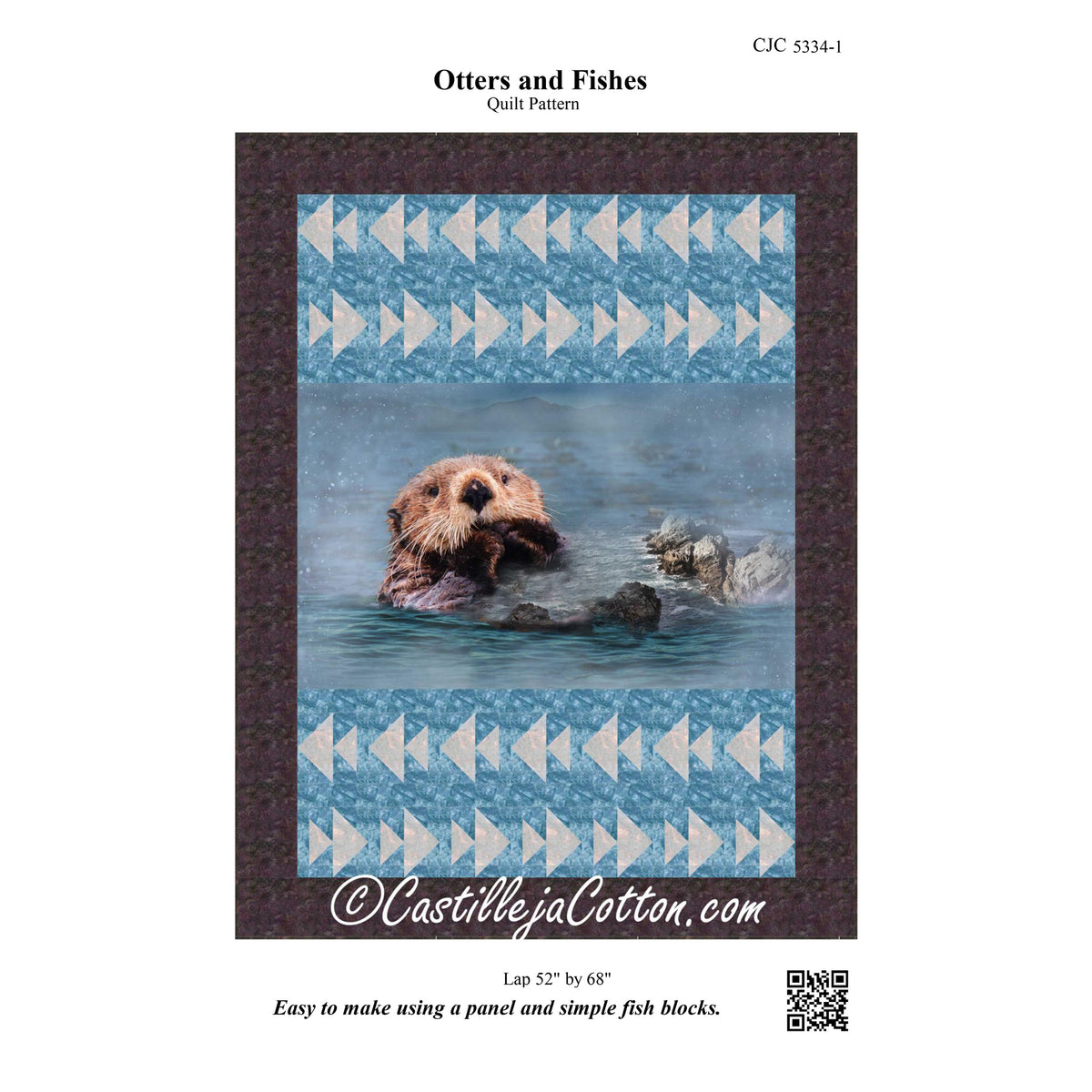 Otters and Fishes Quilt Pattern CJC-53341 - Paper Pattern