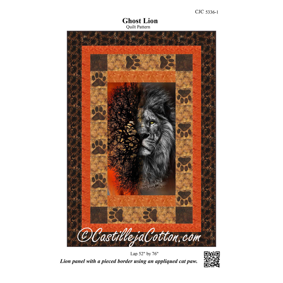 Ghost Lion Quilt Pattern CJC-53361 - Paper Pattern