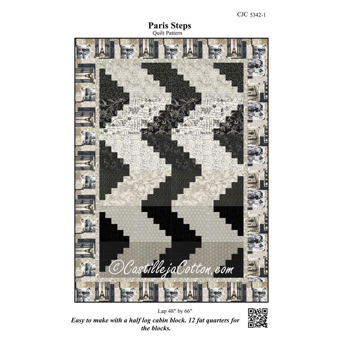 Paris Steps Quilt CJC-53421e - Downloadable Pattern