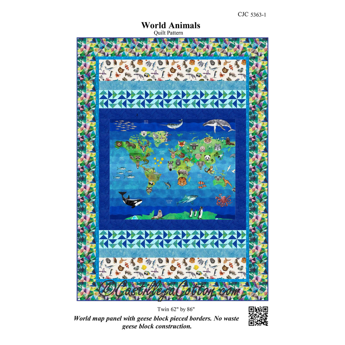 World Animals Quilt Pattern CJC-53631 - Paper Pattern