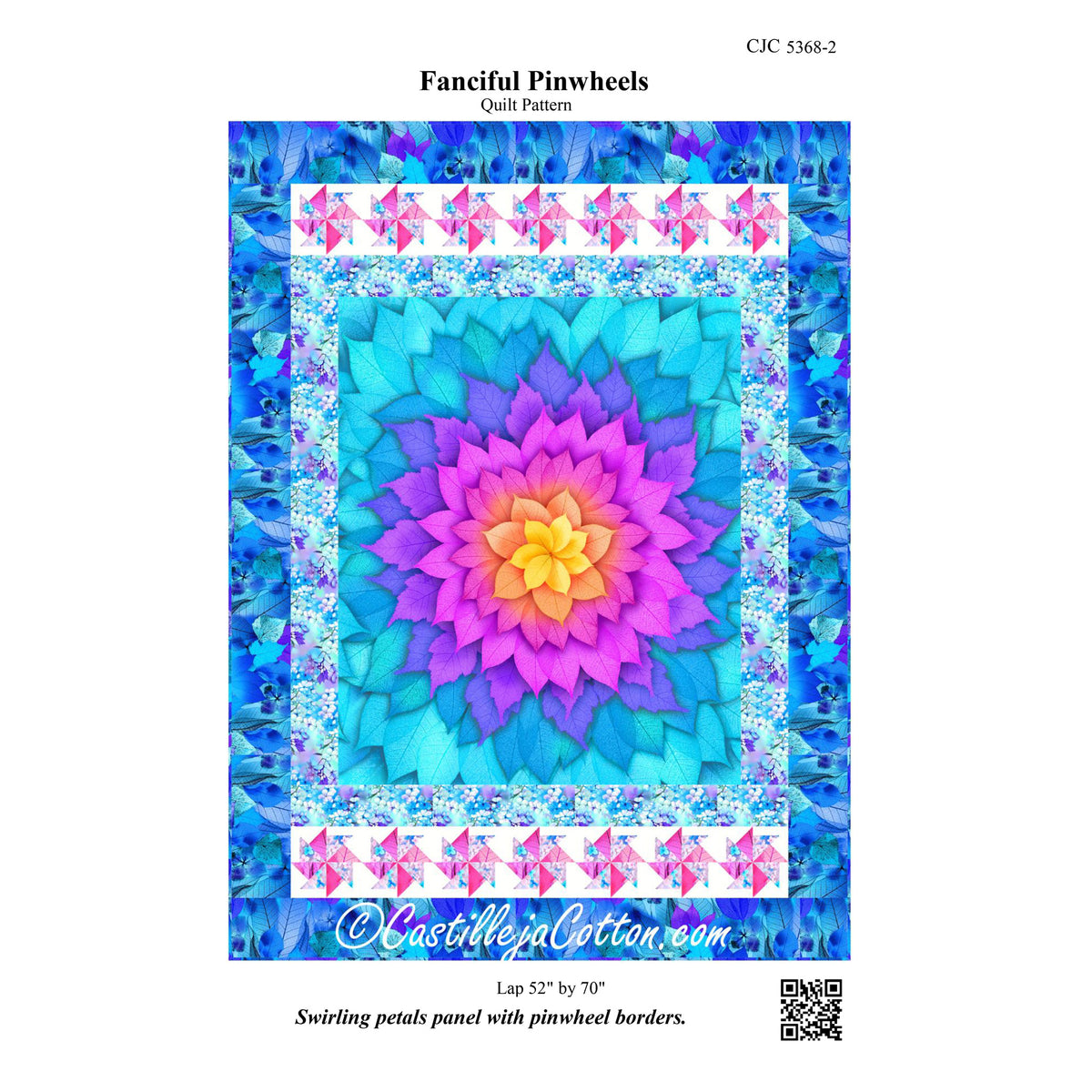 Fanciful Pinwheels Quilt CJC-53682e - Downloadable Pattern