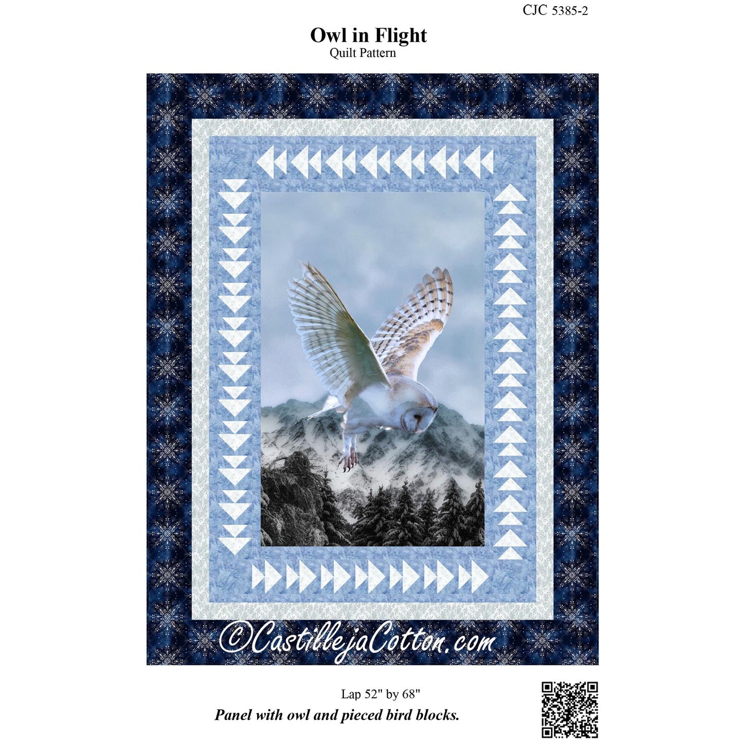 Cover image of pattern for Owl in Flight Quilt.