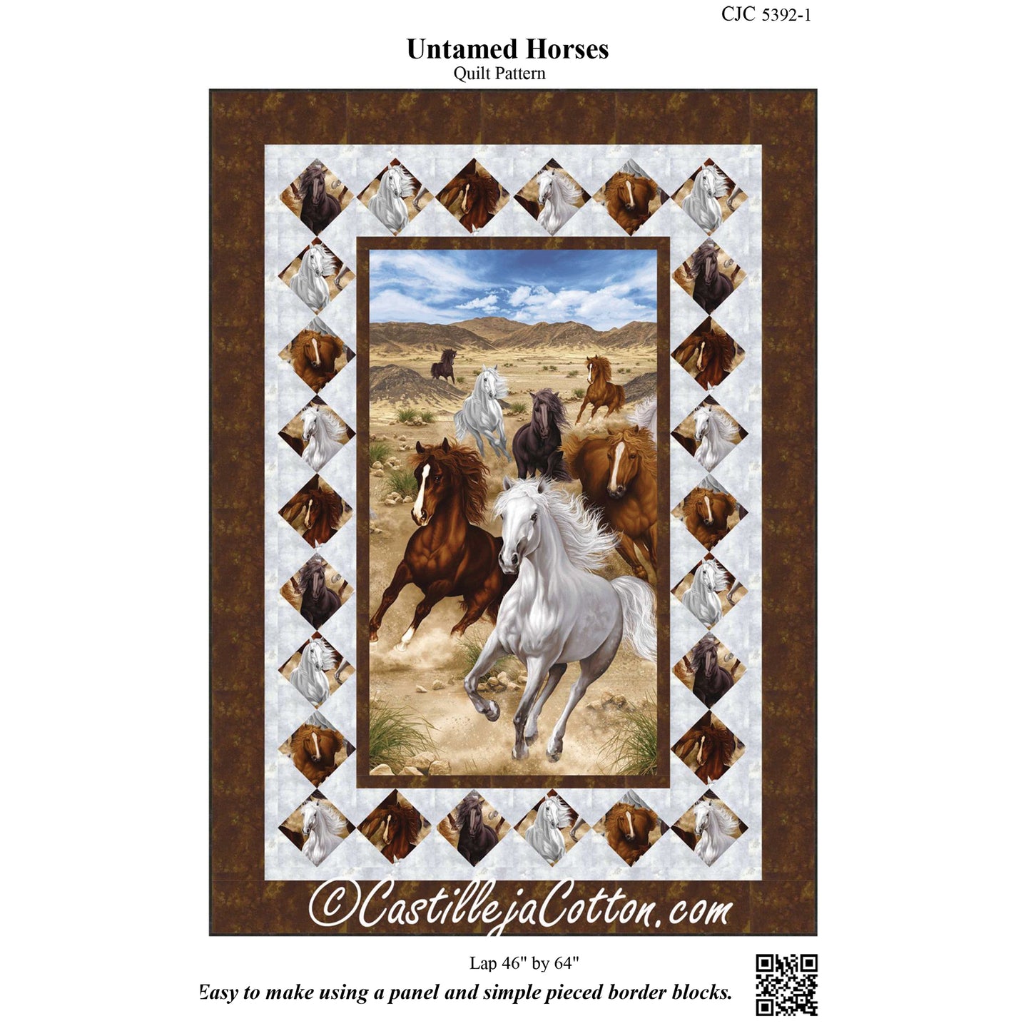 Untamed Horses Quilt Pattern CJC-53921 - Paper Pattern