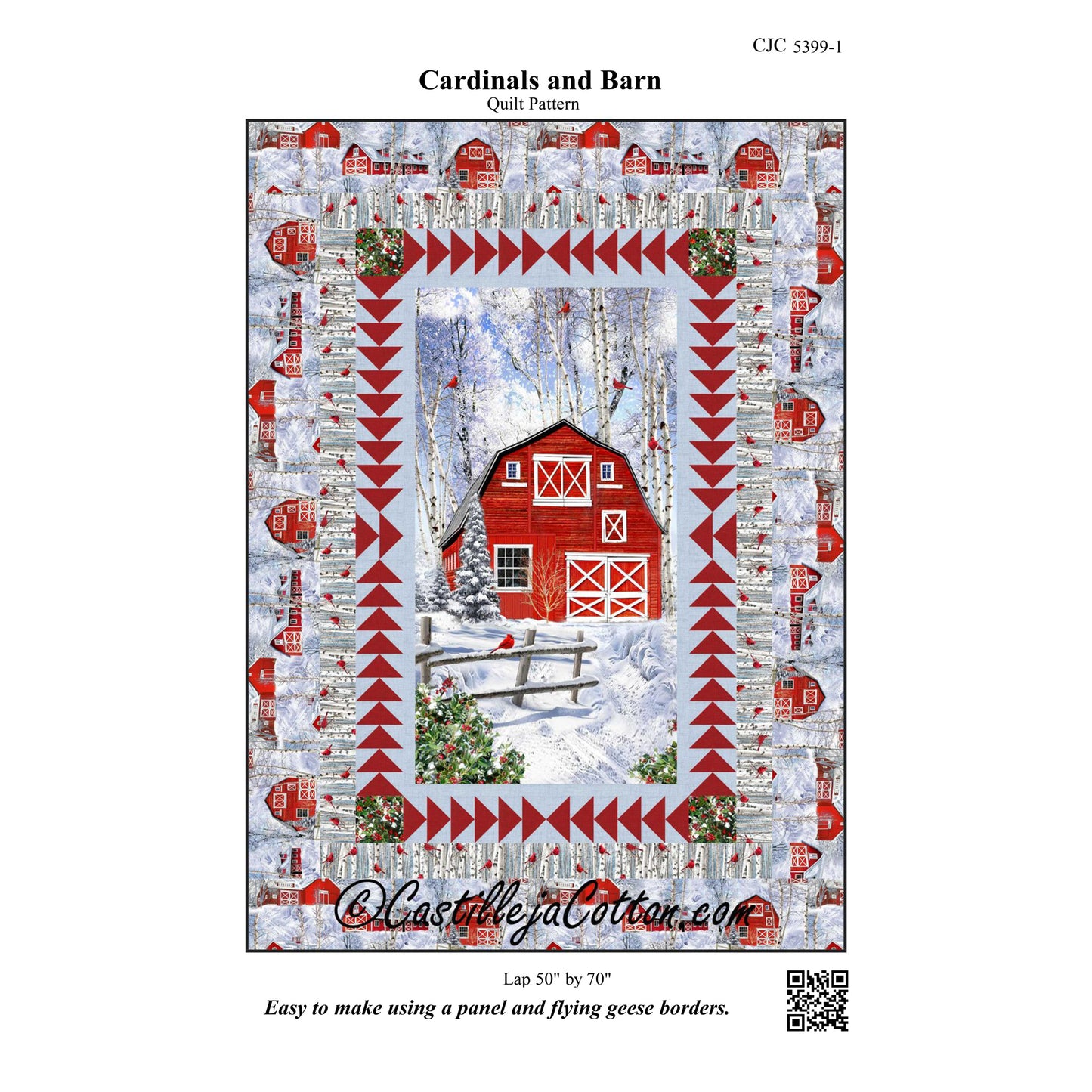 Cardinals and Barn Quilt Pattern CJC-53991 - Paper Pattern