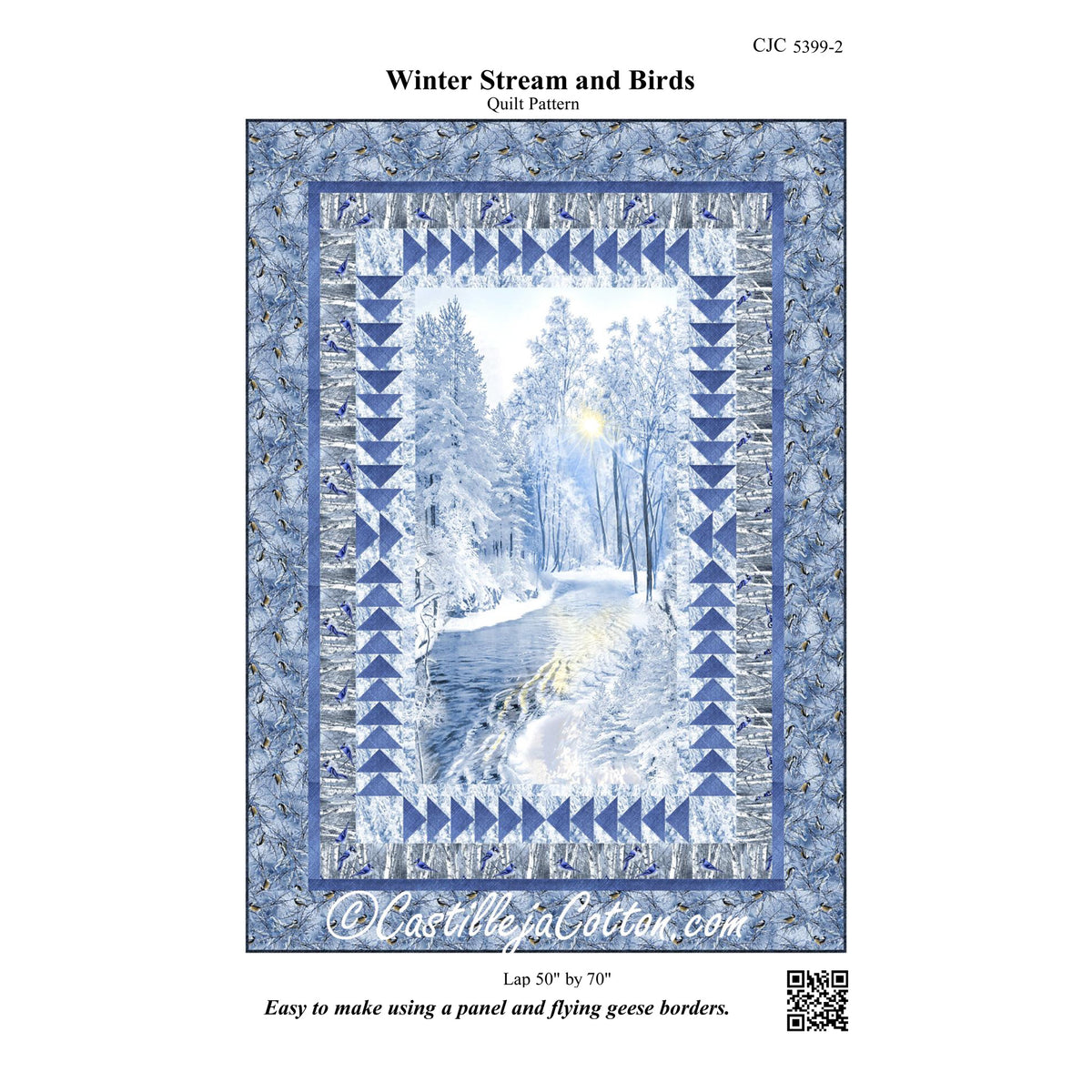 Winter Stream and Birds Quilt CJC-53992e - Downloadable Pattern