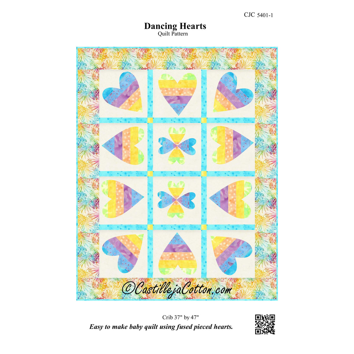 Dancing Hearts Quilt Pattern CJC-54011 - Paper Pattern
