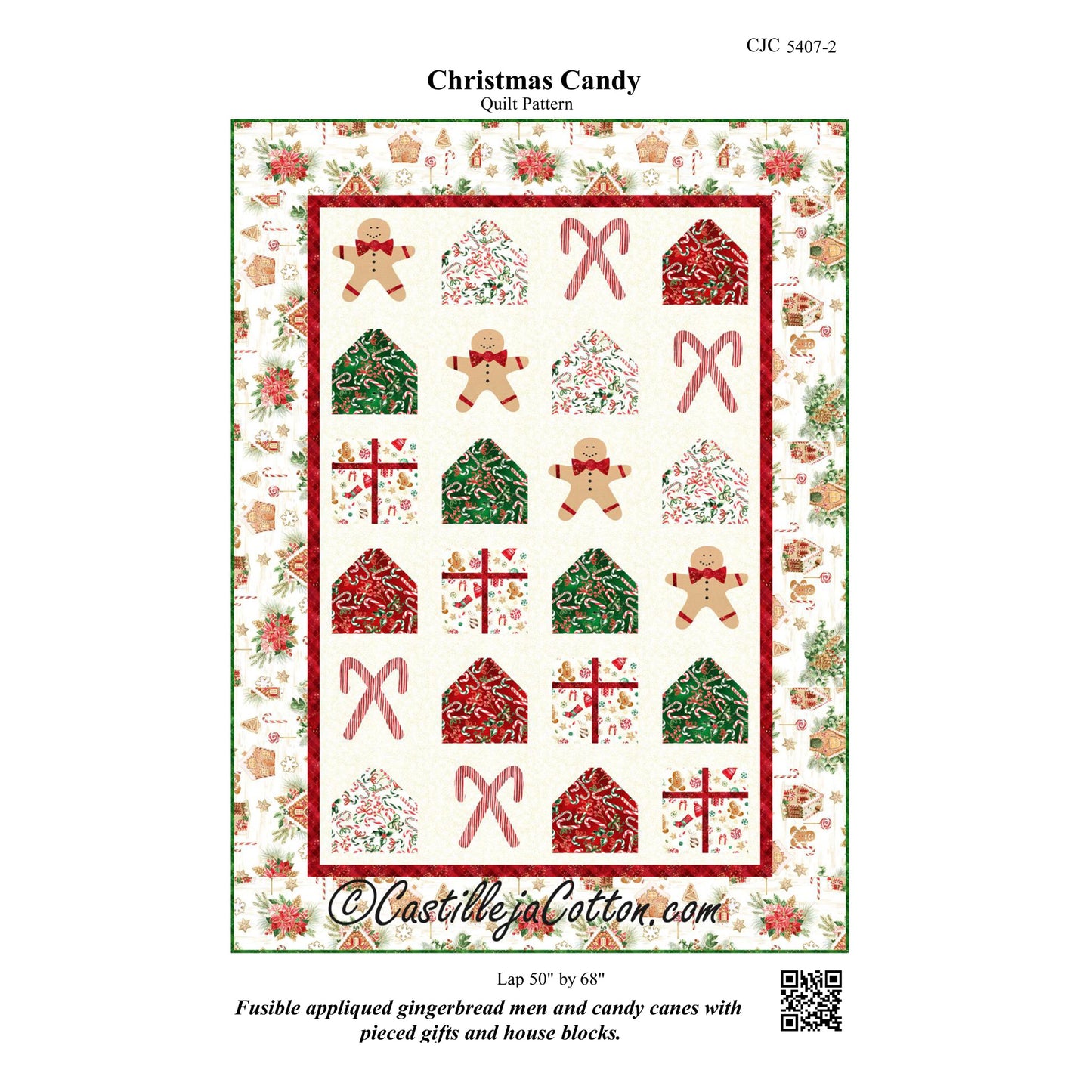 Christmas Candy Quilt Pattern CJC-54072w - Wholesale Product