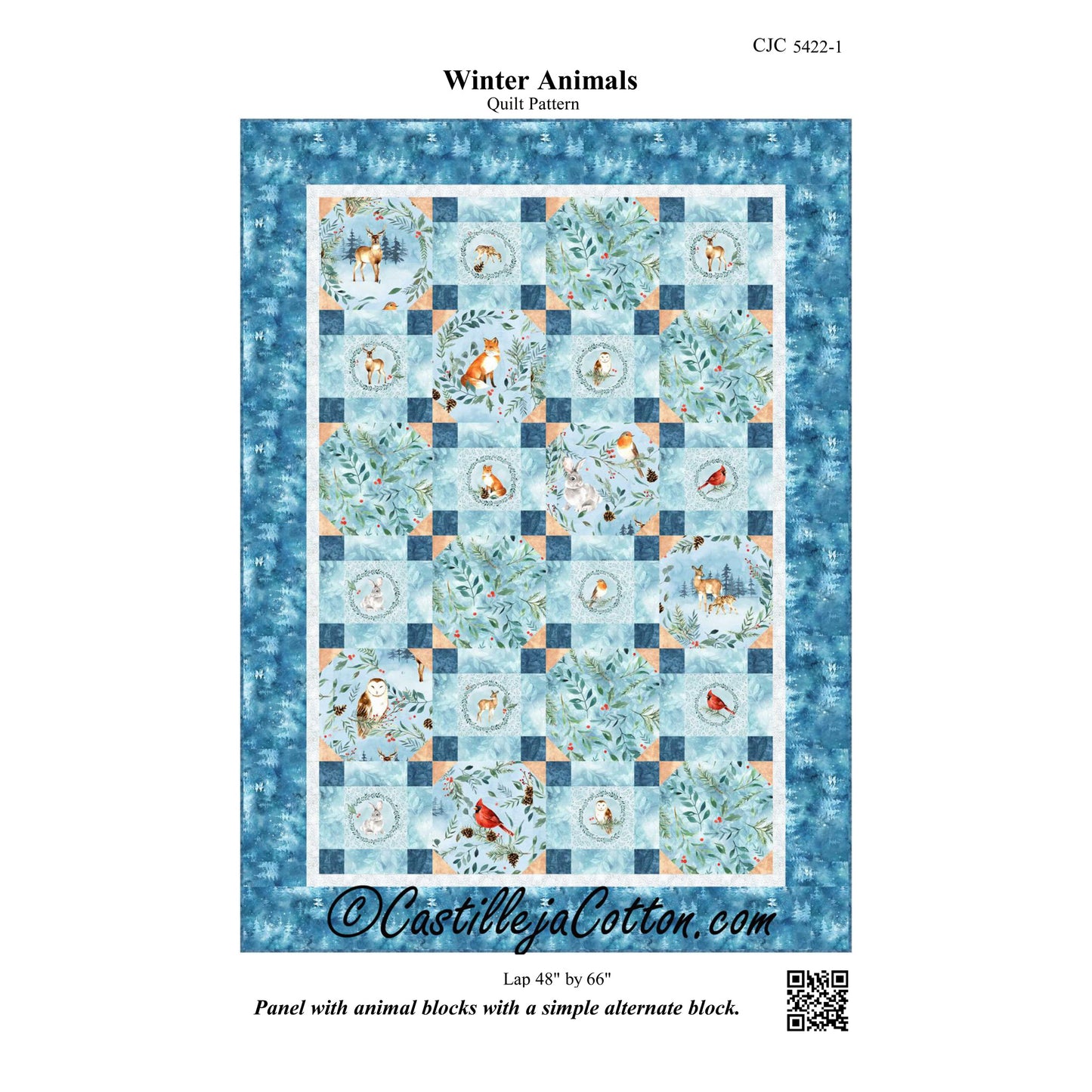 Winter Animals Quilt Pattern CJC-54221 - Paper Pattern
