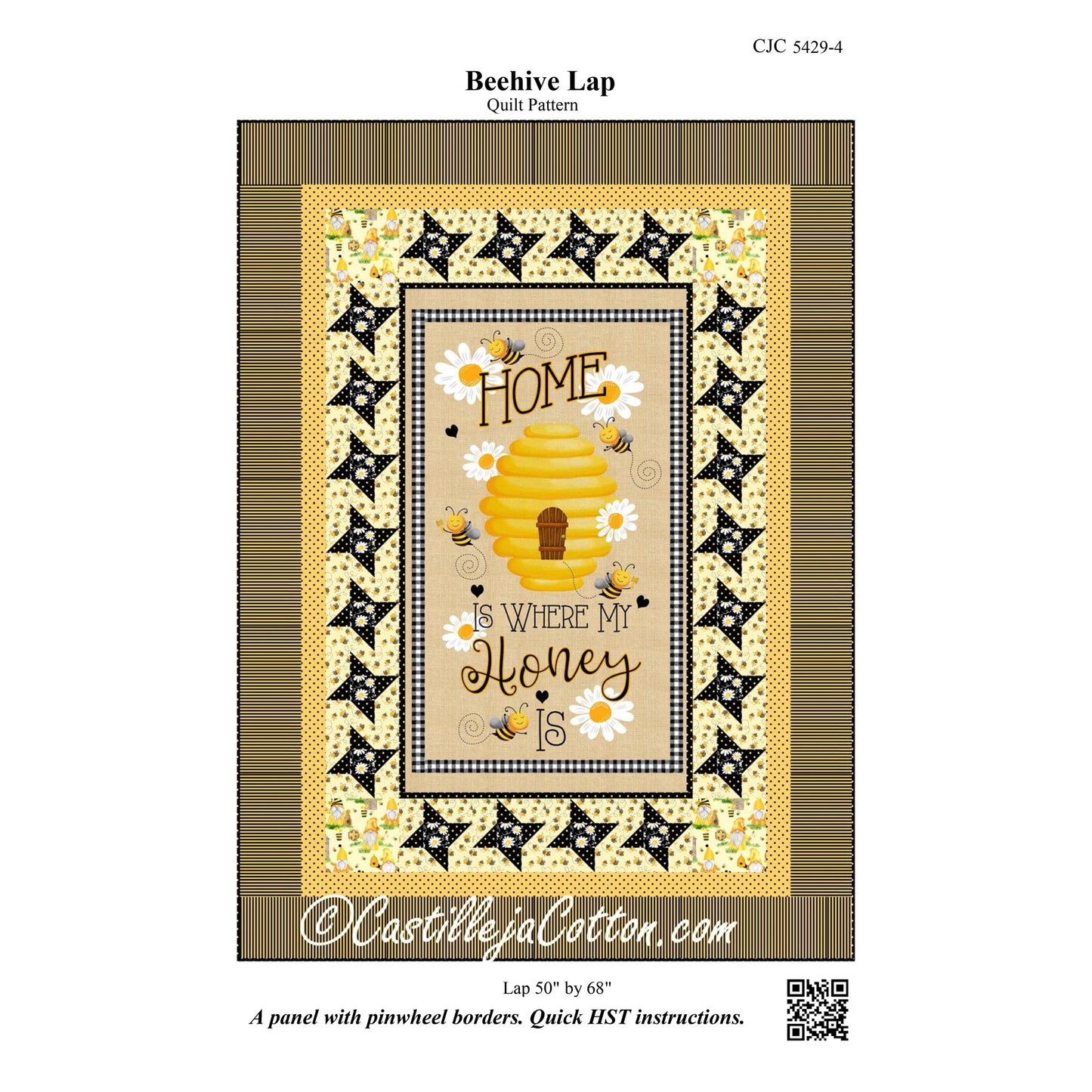 Beehive Lap Quilt Pattern CJC-54294 - Paper Pattern