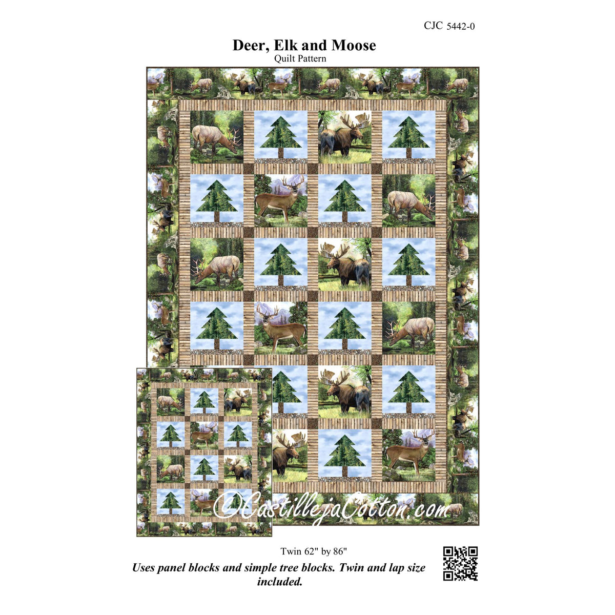 Deer, Elk and Moose Quilt Pattern CJC-54420 - Paper Pattern