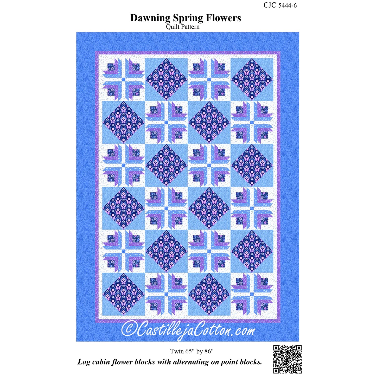 Cover image of pattern for Dawning Spring Flowers quilt.