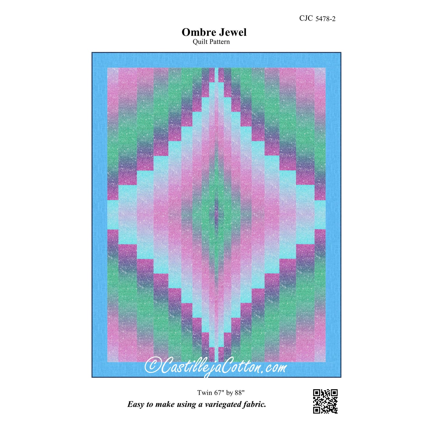 Ombre Jewel Quilt Pattern CJC-54782 - Paper Pattern