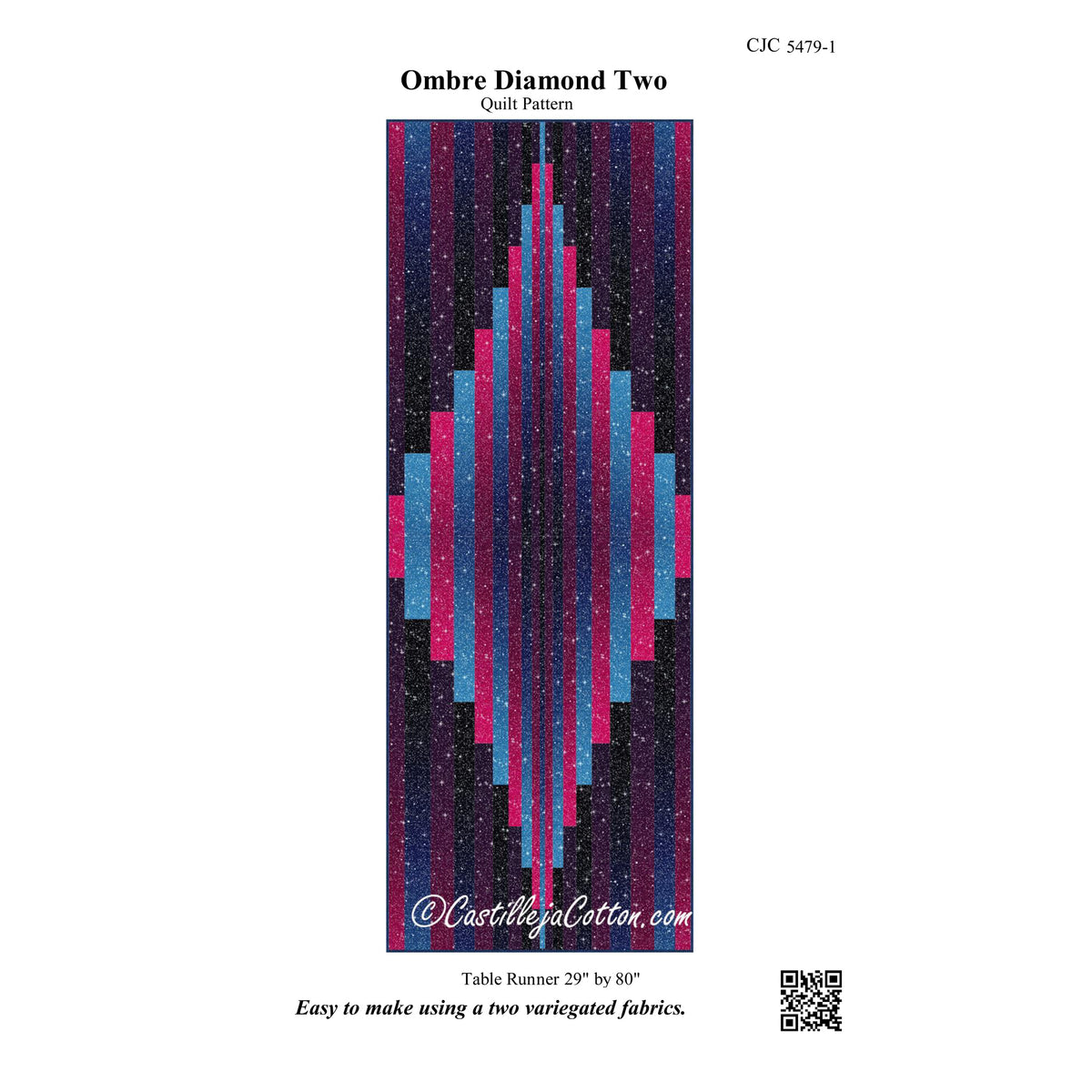 Ombre Diamond Two Quilt Pattern CJC-54791 - Paper Pattern