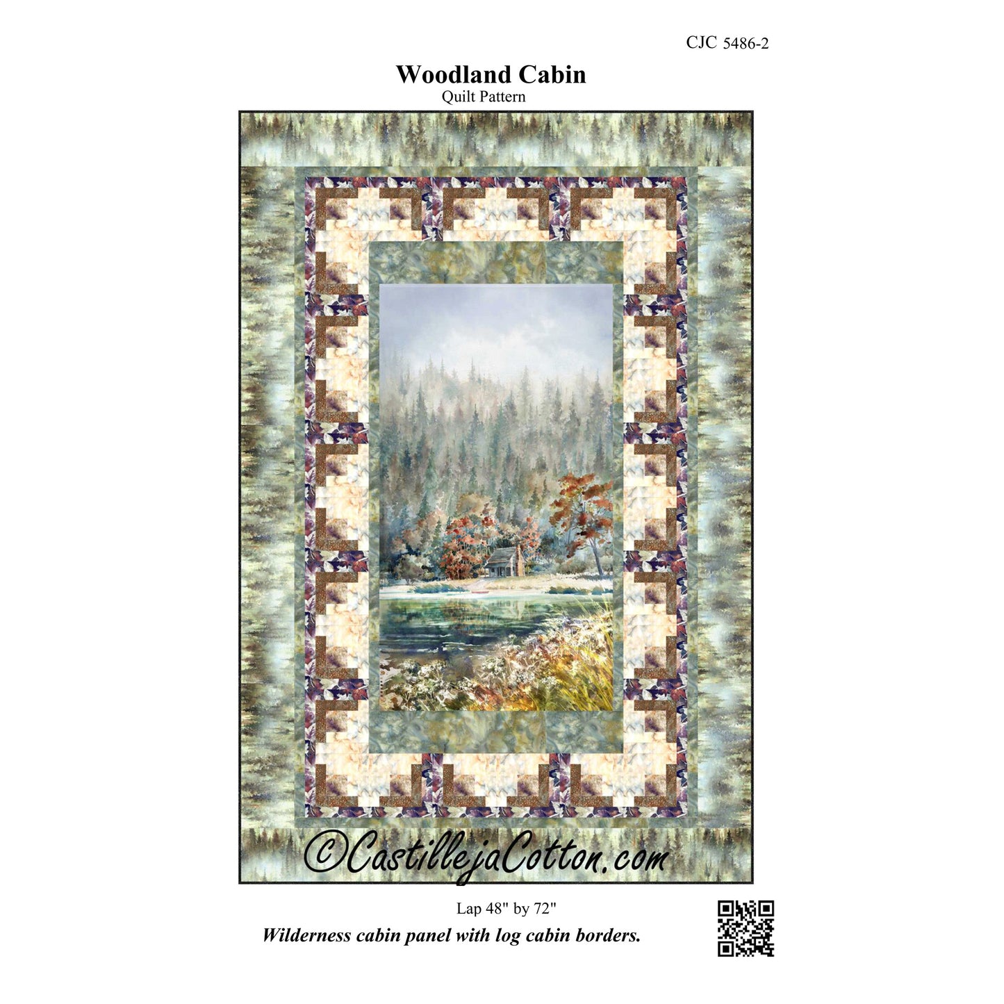 Woodland Cabin Quilt Pattern CJC-54862 - Paper Pattern