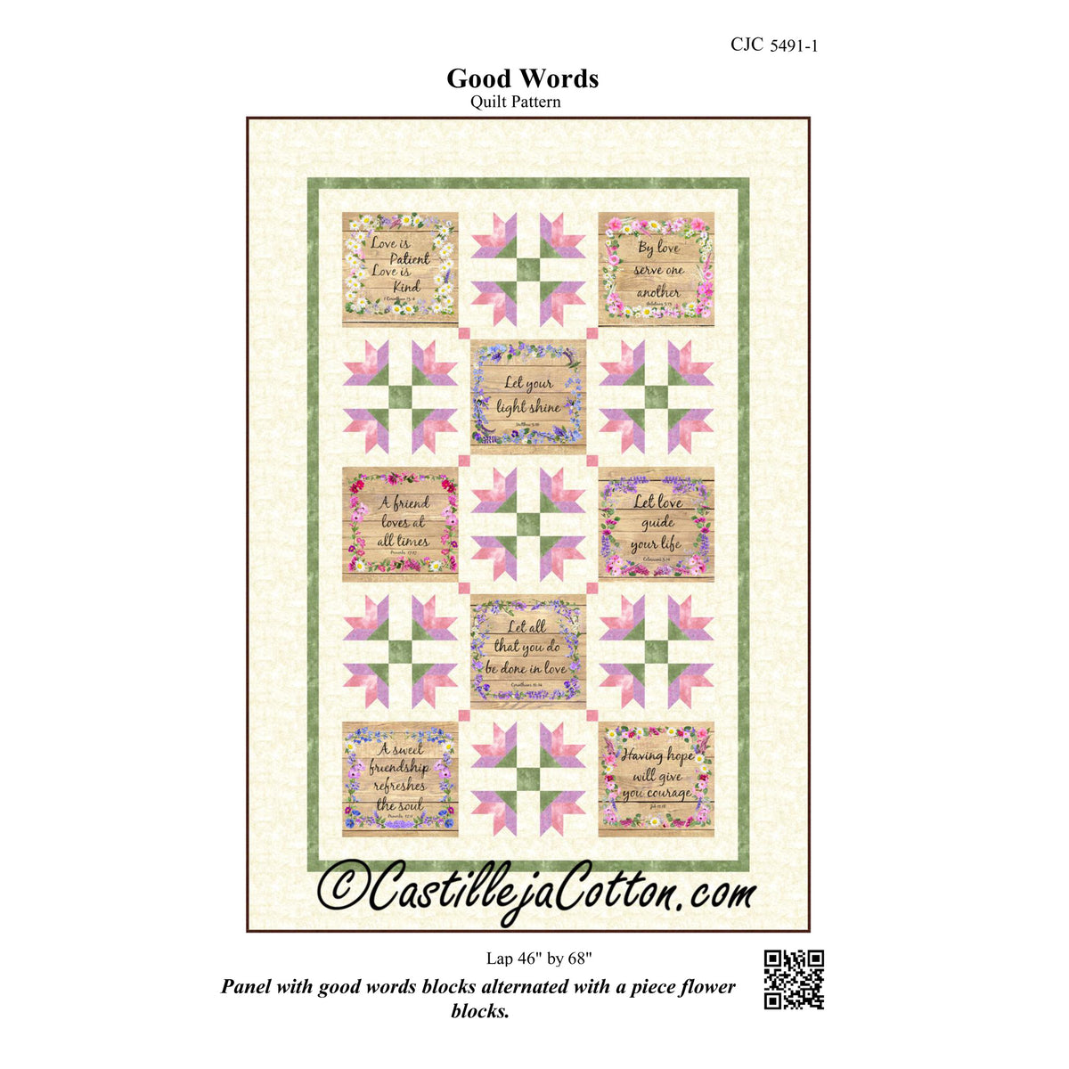 Good Words Quilt Pattern CJC-54911 - Paper Pattern
