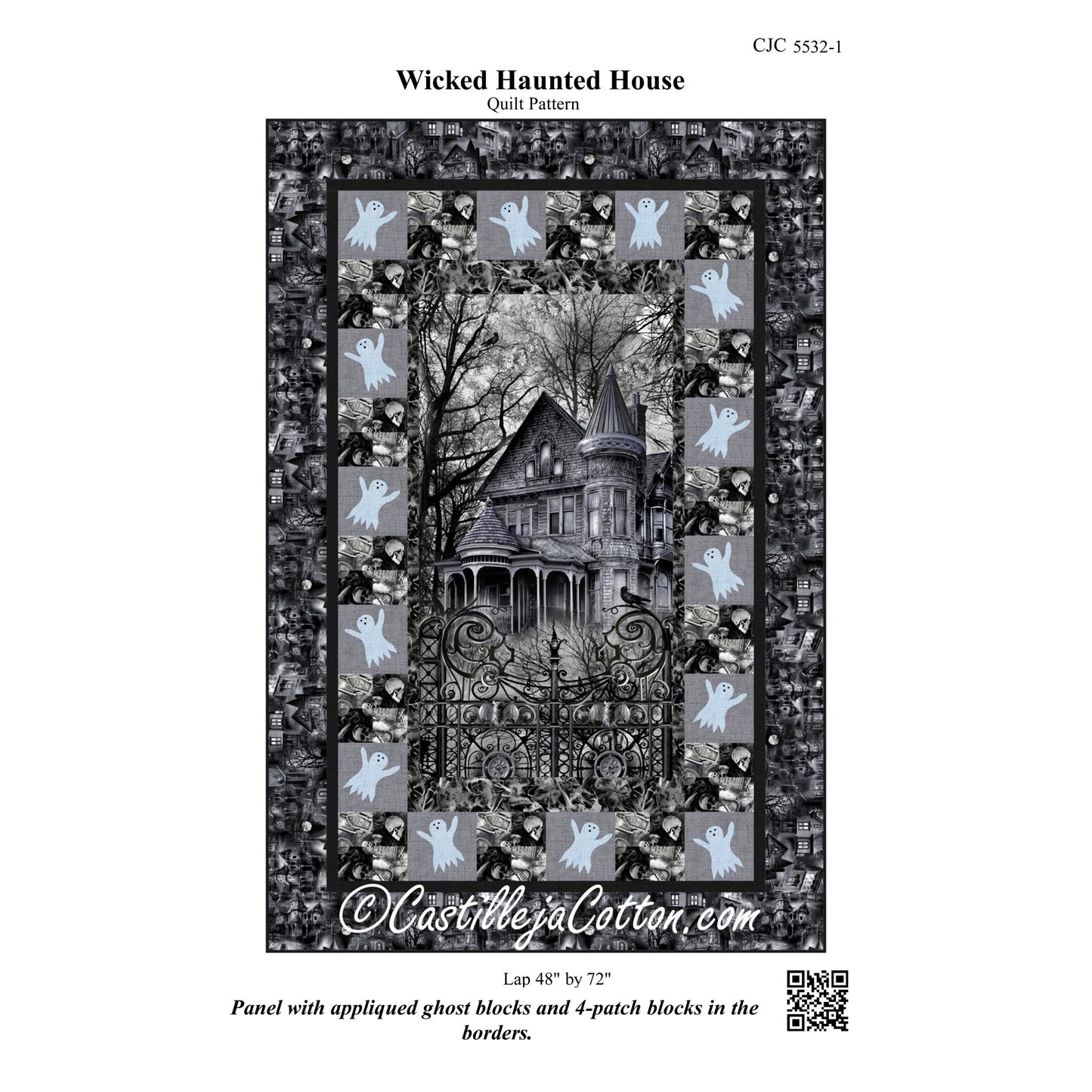 Wicked Haunted House Quilt CJC-55321e - Downloadable Pattern