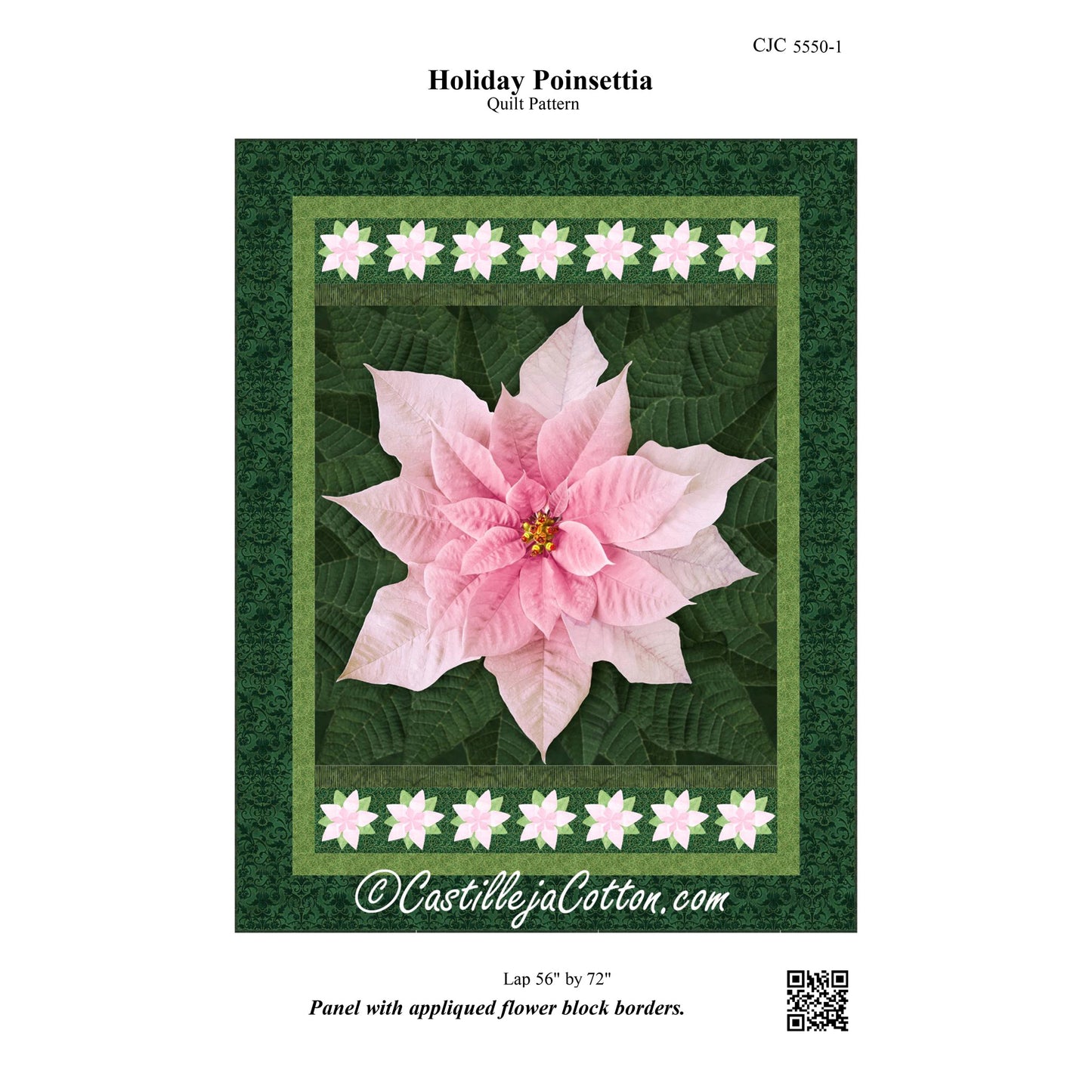 Holiday Poinsettia Quilt Pattern CJC-55501w - Wholesale Product