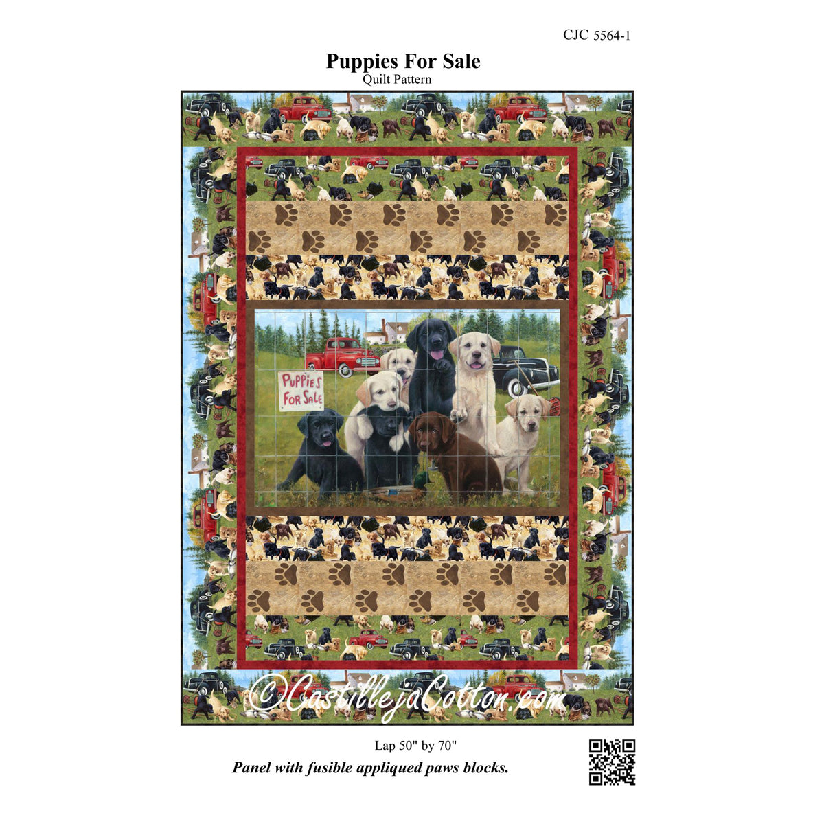 Puppies For Sale Quilt Pattern CJC-55641 - Paper Pattern
