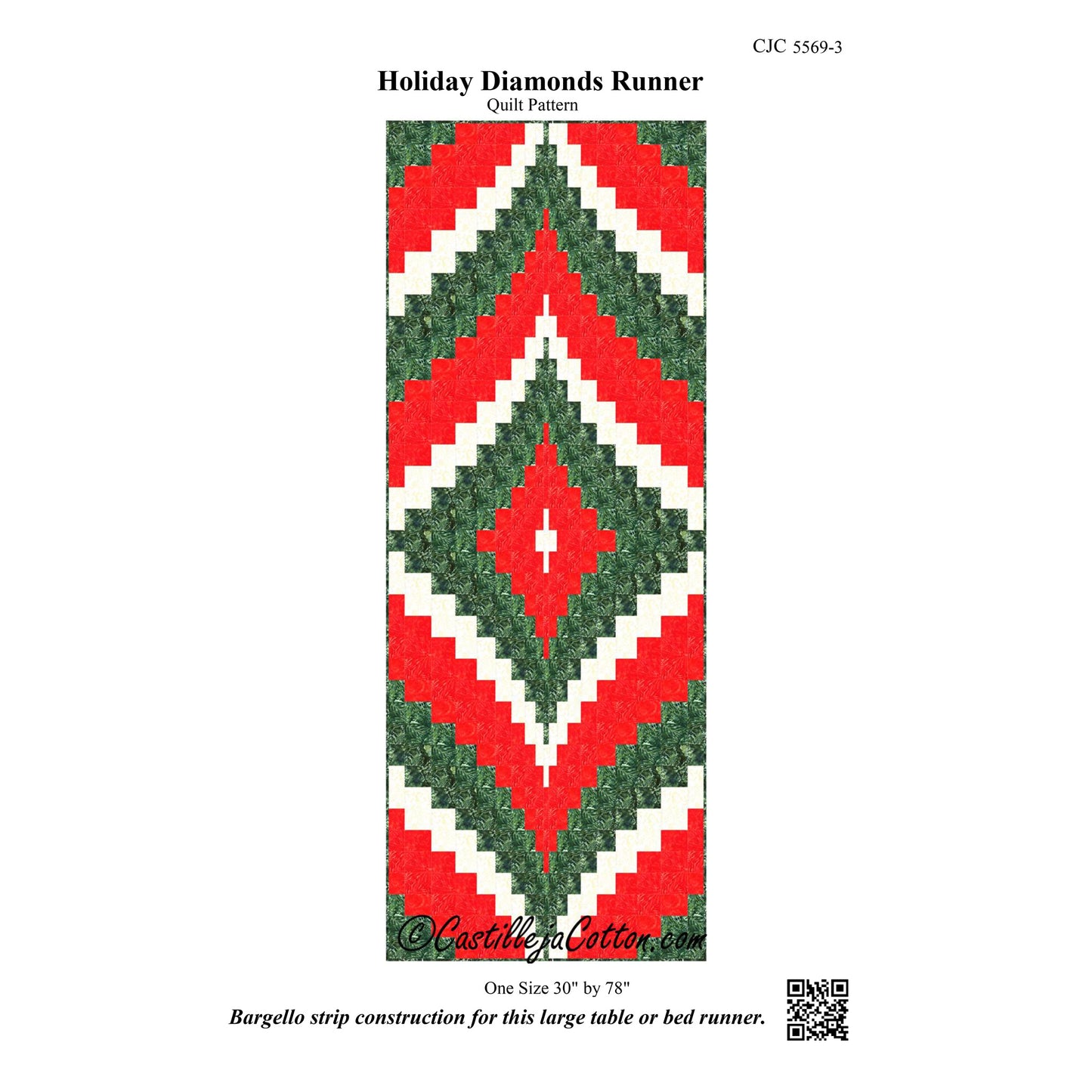 Holiday Diamonds Runner CJC-55693e - Downloadable Pattern