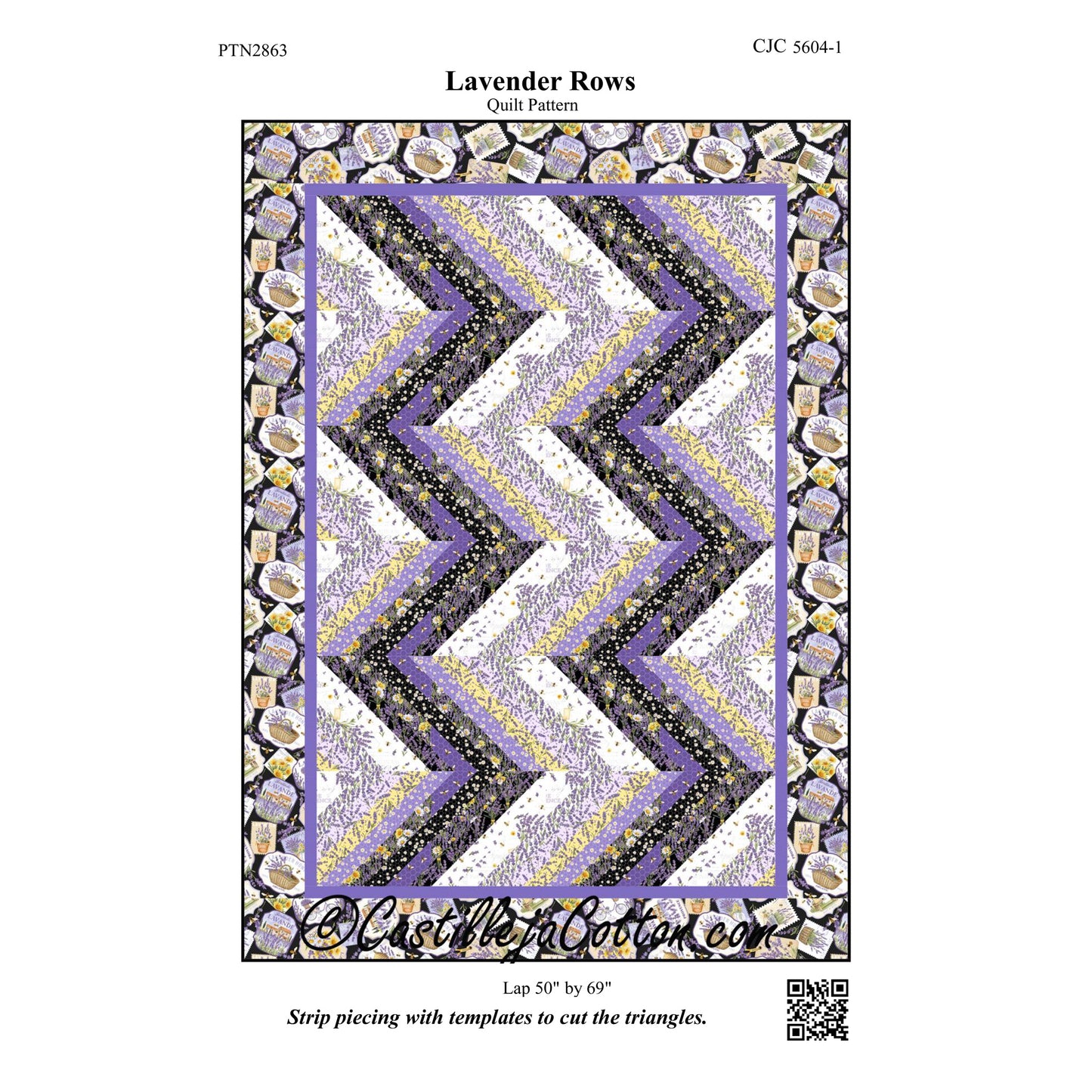 Lavender Rows Quilt Pattern CJC-56041 - Paper Pattern