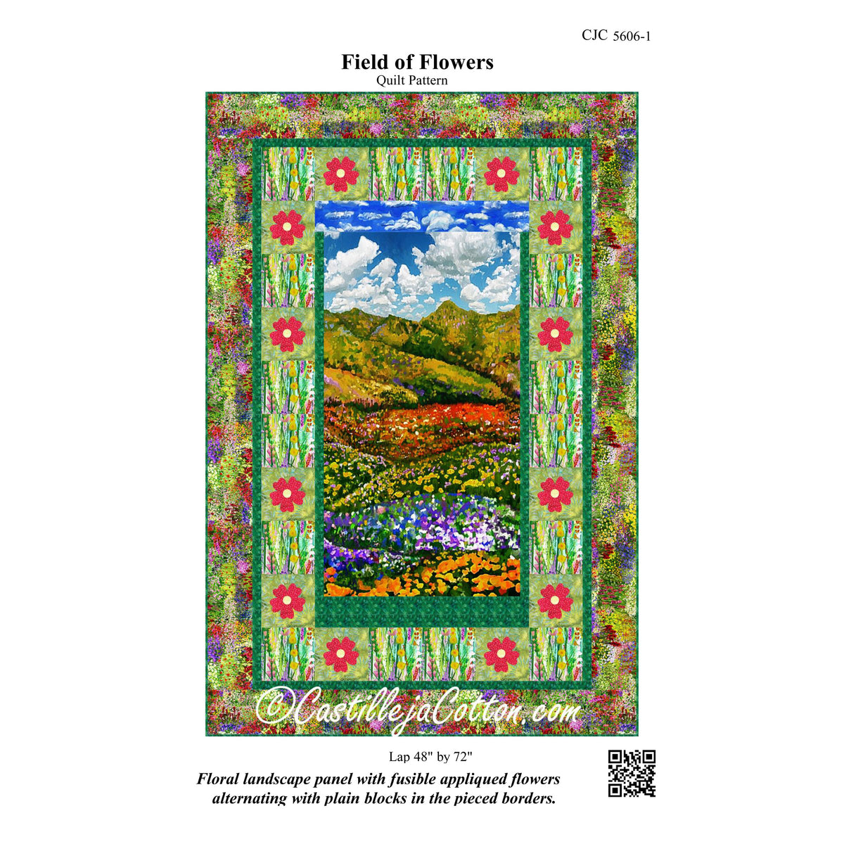 Field of Flowers Quilt Pattern CJC-56061 - Paper Pattern