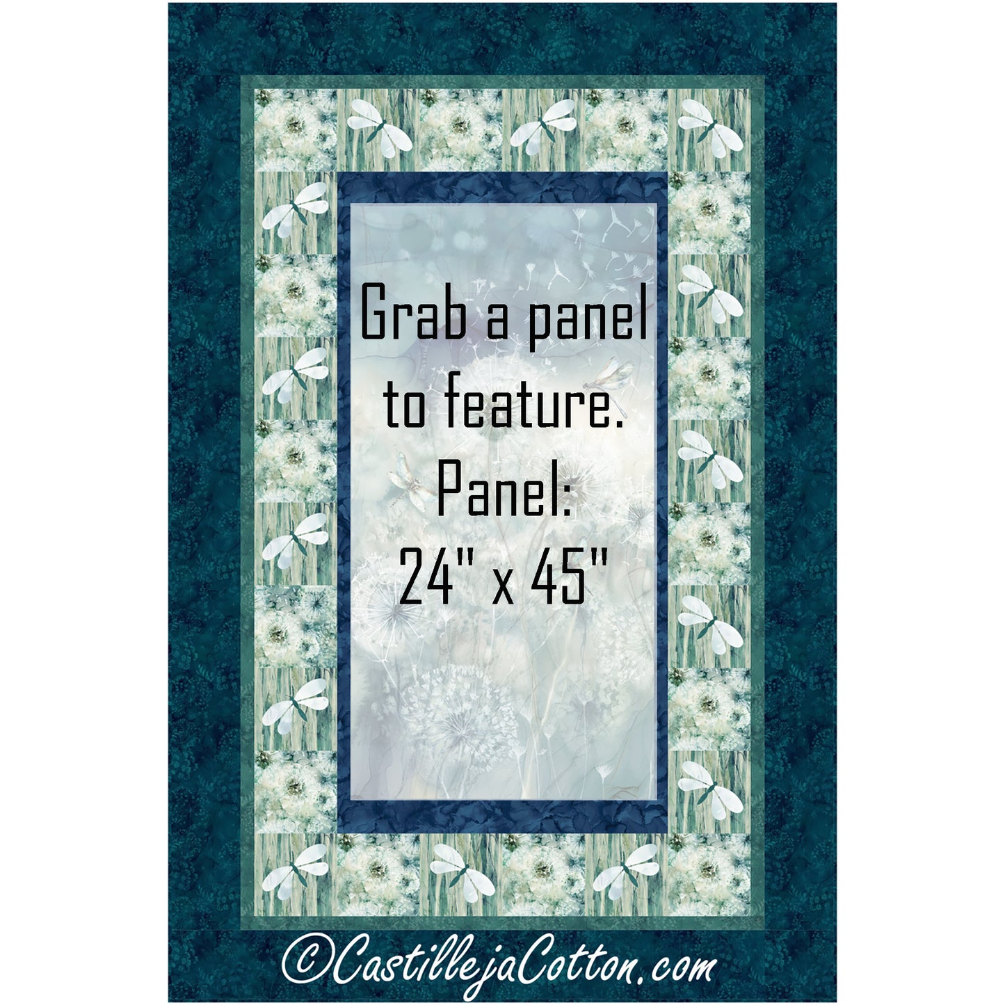 Dragonflies and Dandelions Quilt CJC-56112e - Downloadable Pattern