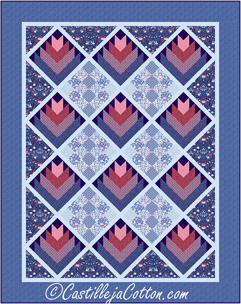 Willowberry Log Cabins Quilt CJC-56122e - Downloadable Pattern
