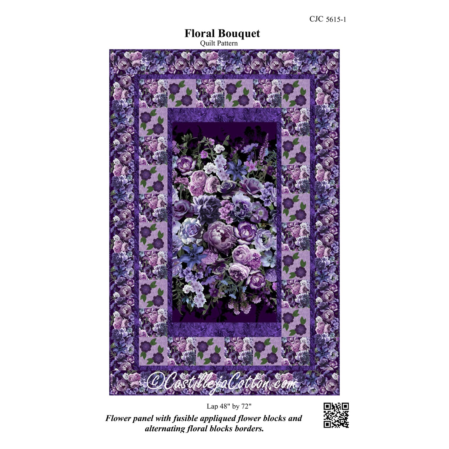 Floral Bouquet Quilt Pattern CJC-56151 - Paper Pattern