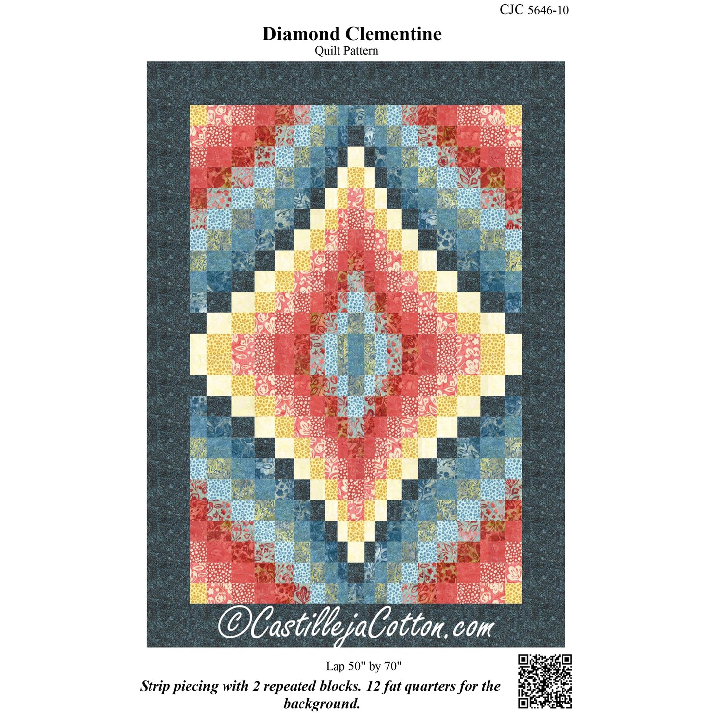 Diamond Clementine Quilt CJC-564610e - Downloadable Pattern