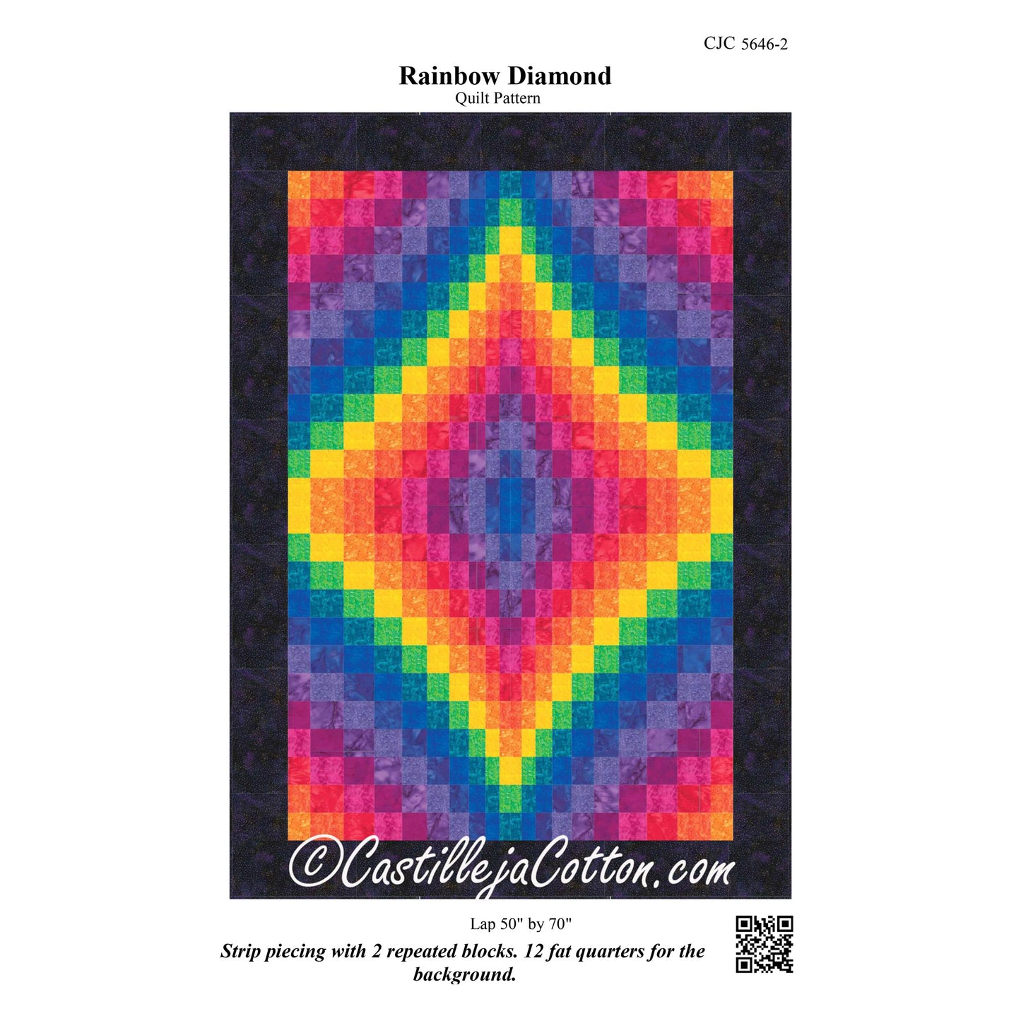 Rainbow Diamond Quilt Pattern CJC-56462 - Paper Pattern
