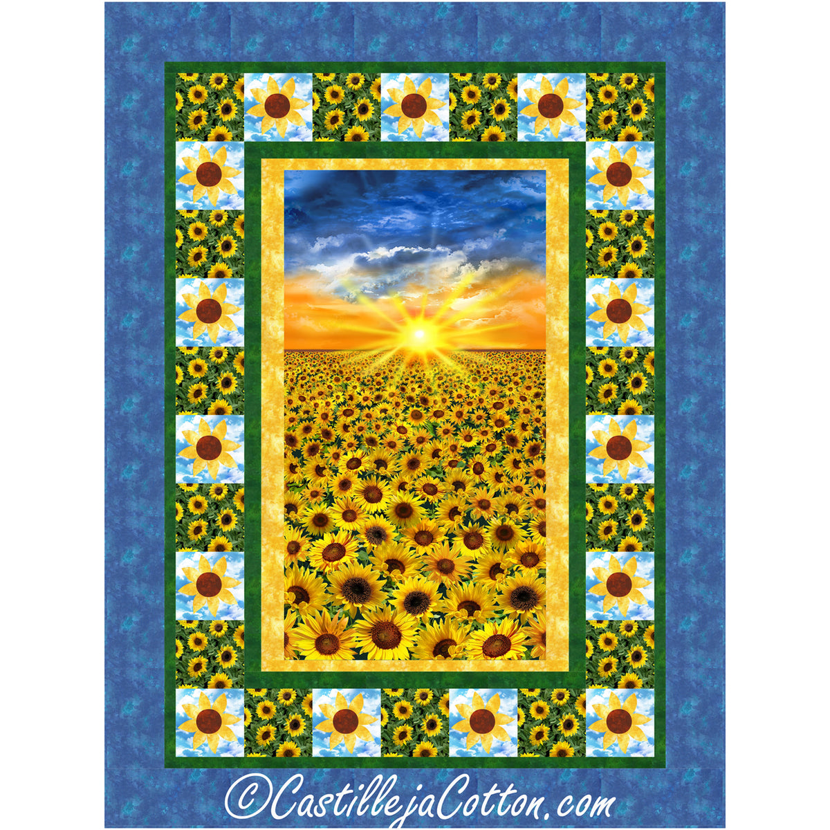 Sunflower Sunset Quilt CJC-56512e - Downloadable Pattern