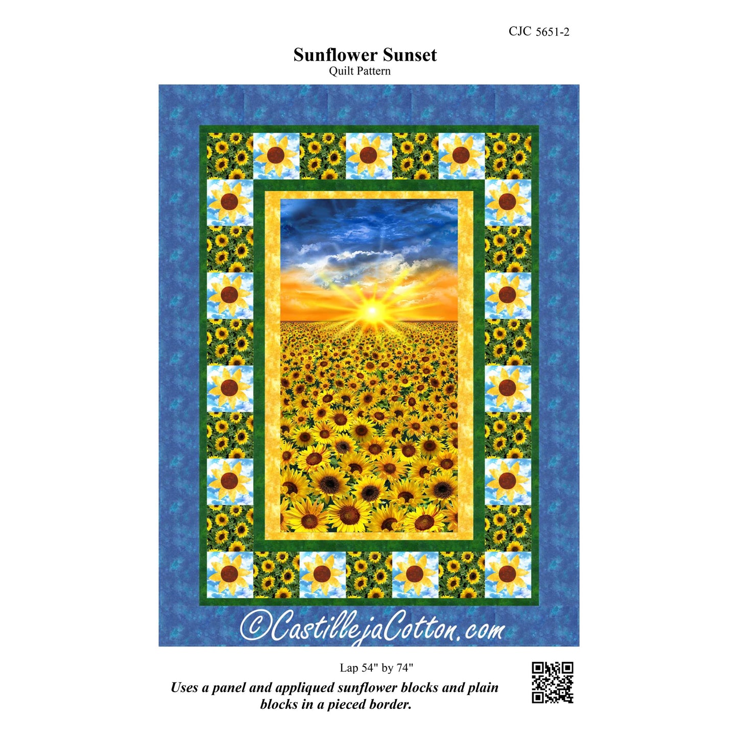Sunflower Sunset Quilt Pattern CJC-56512 - Paper Pattern
