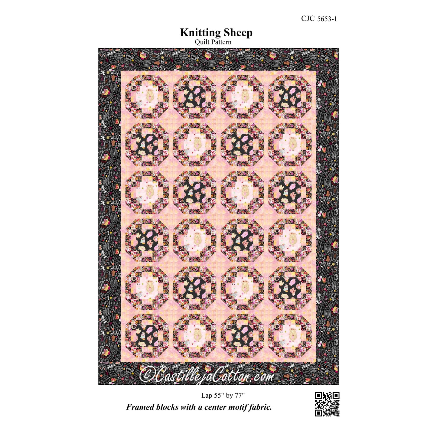 Knitting Sheep Quilt Pattern CJC-56531 - Paper Pattern
