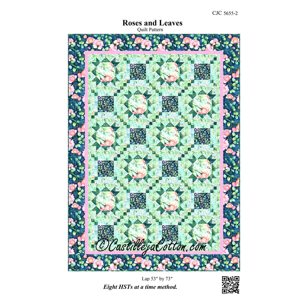 Roses and Leaves Quilt Pattern CJC-56552 - Paper Pattern