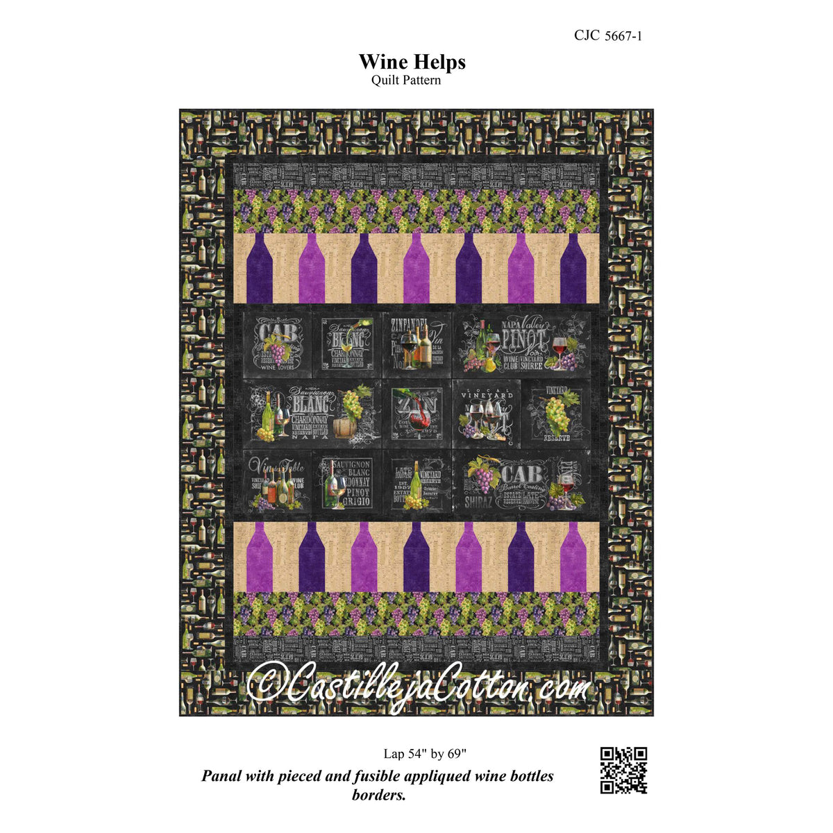 Wine Helps Quilt CJC-56671e - Downloadable Pattern