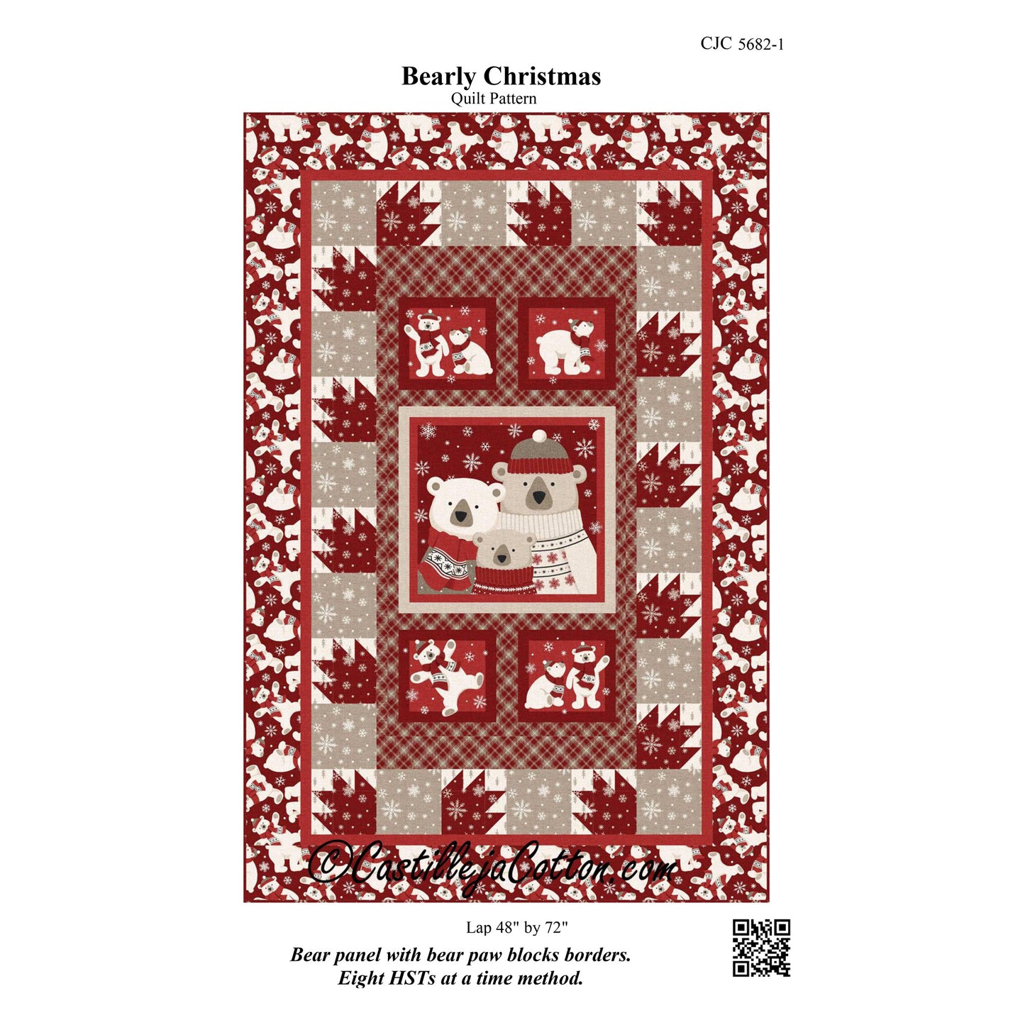 Bearly Christmas Quilt Pattern CJC-56821 - Paper Pattern