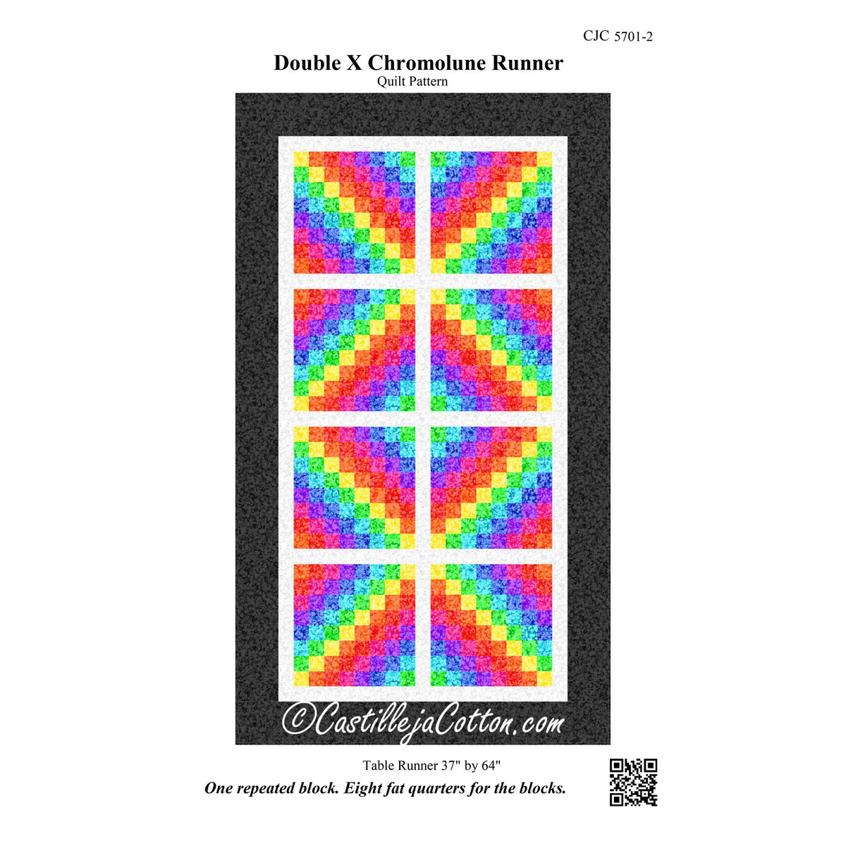 Double X Chromolune Table Runner Pattern CJC-57012 - Paper Pattern
