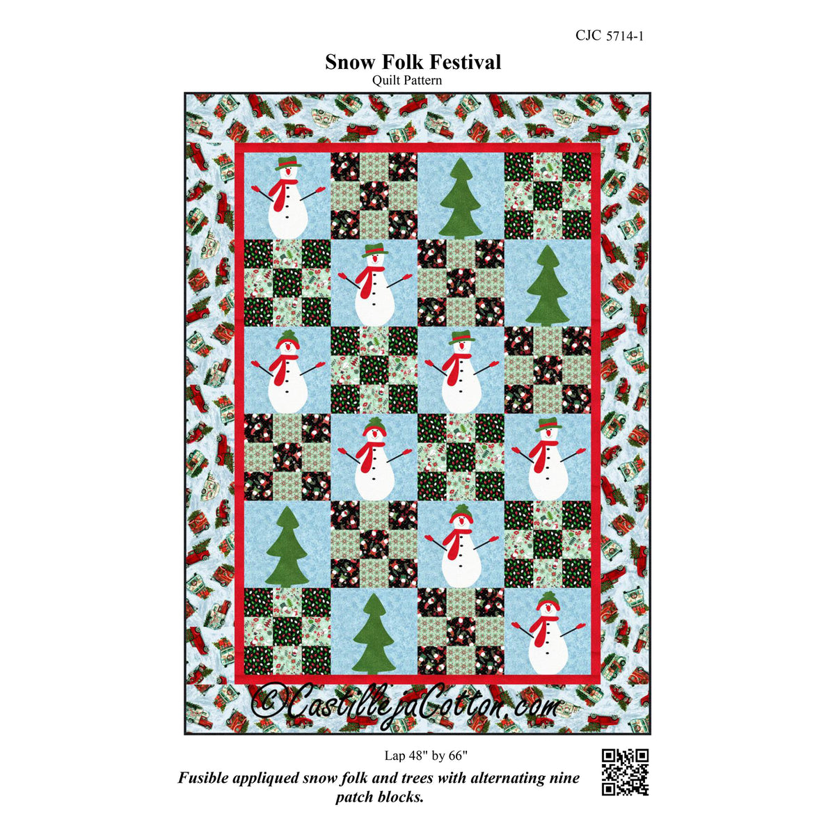 Snow Folk Festival Quilt Pattern CJC-57141 - Paper Pattern