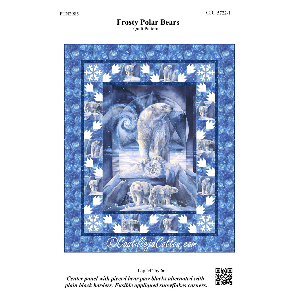 Frosty Polar Bears Quilt CJC-57221e - Downloadable Pattern